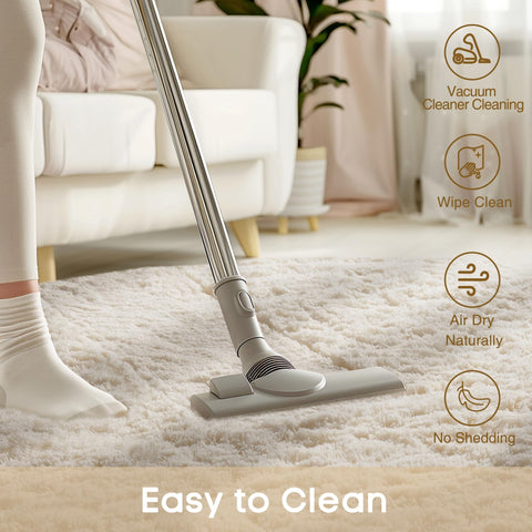 Ophanie rug folded for washing illustrating lightweight, machine-friendly care convenience