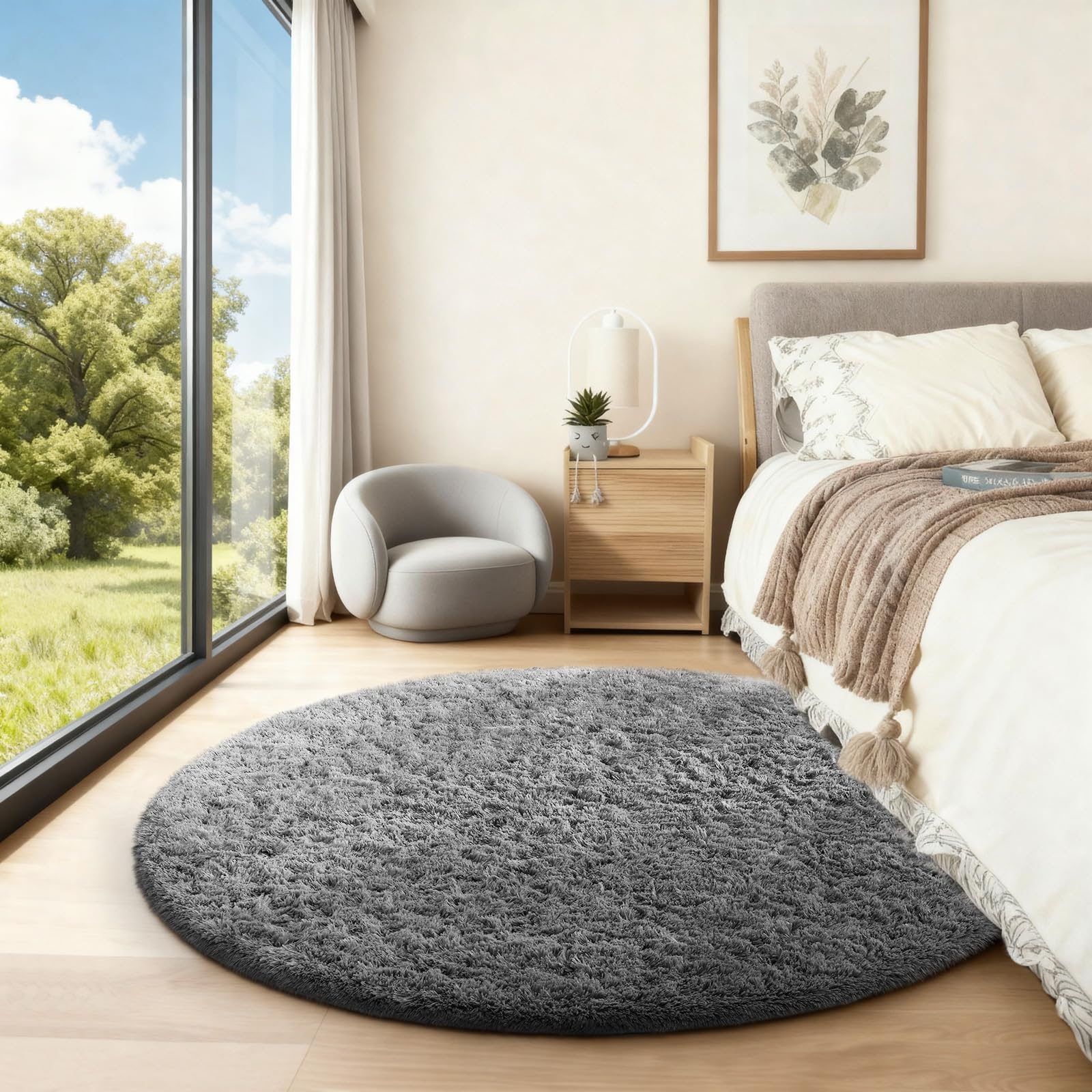 Ophanie rug underside showing non-slip dotted backing for better floor grip
