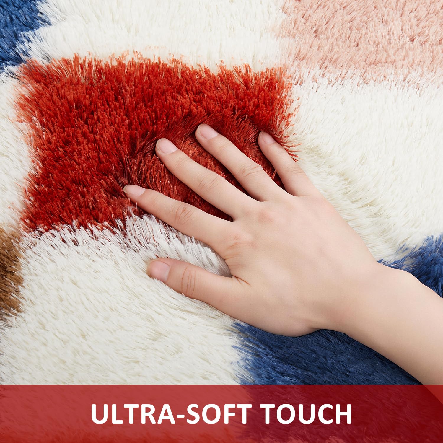 Ophanie close-up of shaggy texture highlighting plush softness and comfort