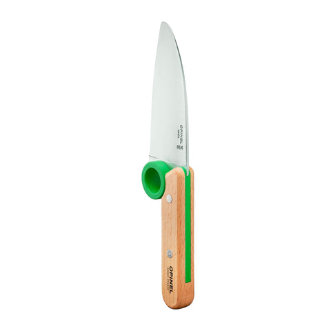 OPINEL size comparison with child hand and tools showing child-friendly proportions