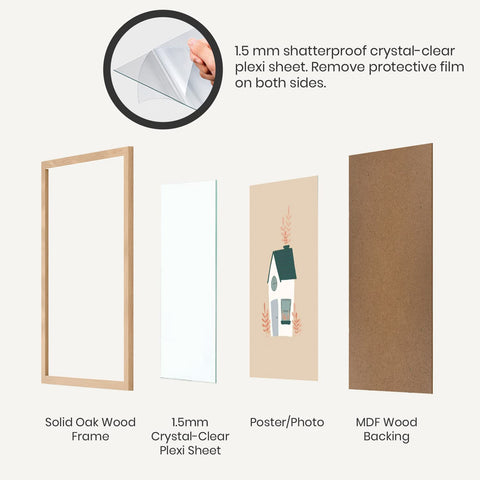 Opposite Wall frame in living room showing easy styling and enhanced wall decor