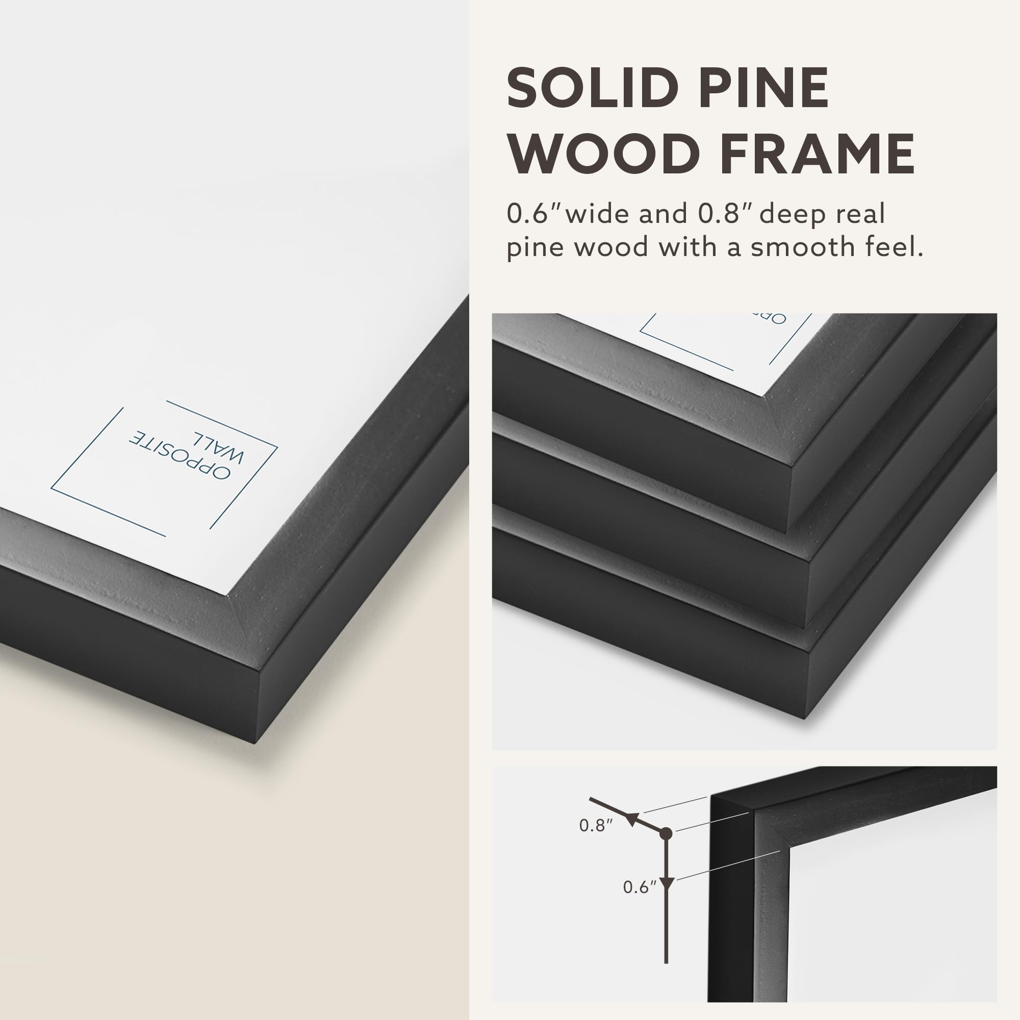 Opposite Wall horizontal frame in office showing professional presentation benefit