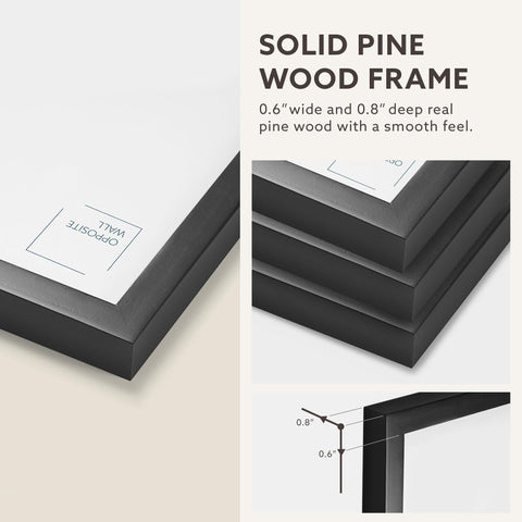 Opposite Wall horizontal frame in office showing professional presentation benefit