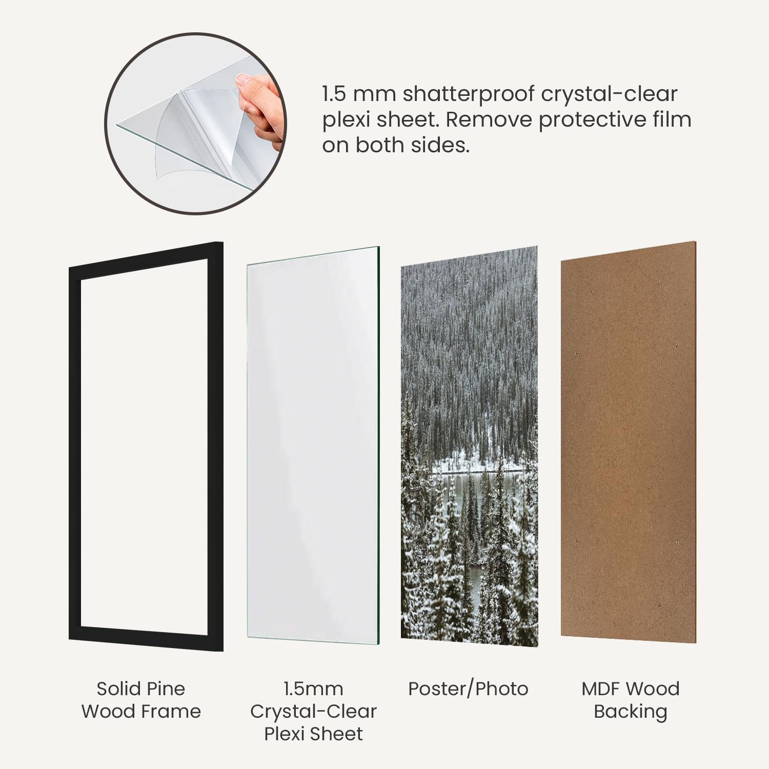 Opposite Wall side profile displaying frame depth and slim modern silhouette benefit