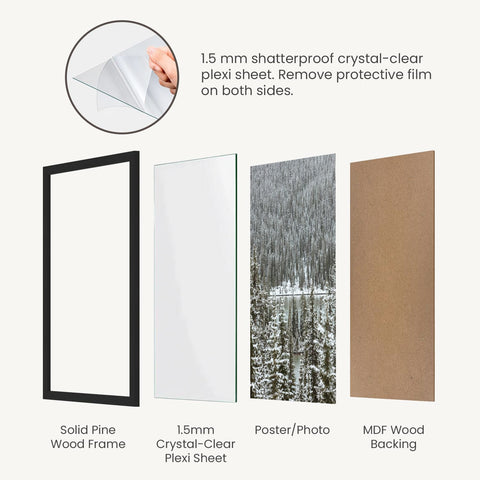 Opposite Wall side profile displaying frame depth and slim modern silhouette benefit