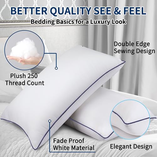 Opposy pillows arranged on made bed illustrating cozy bedroom styling