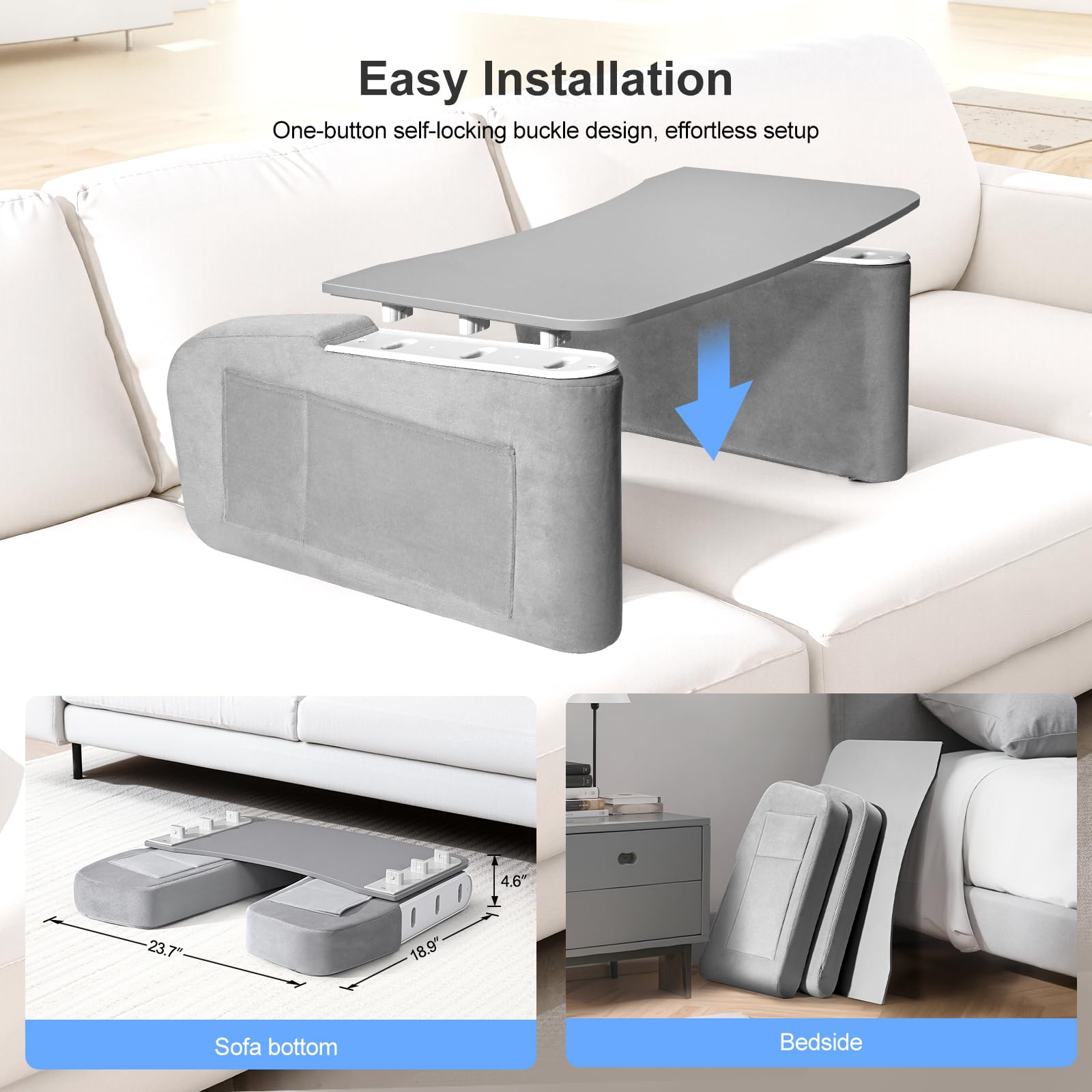 OPTIXCELL lifestyle image on bed showing comfortable work-from-home setup