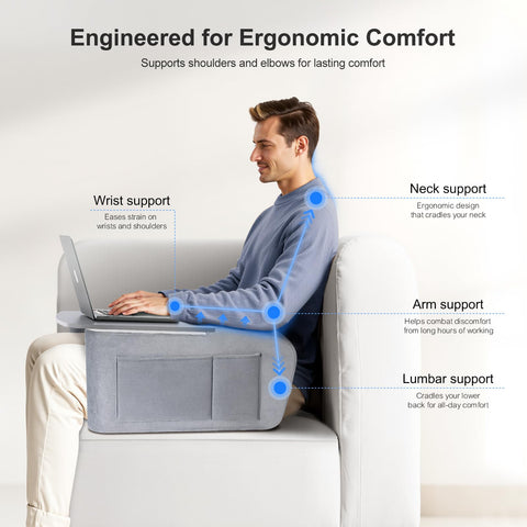 OPTIXCELL side pockets holding phone and remote for easy organization