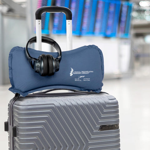 OPTP AirBack installed in a car seat providing comfortable lumbar support
