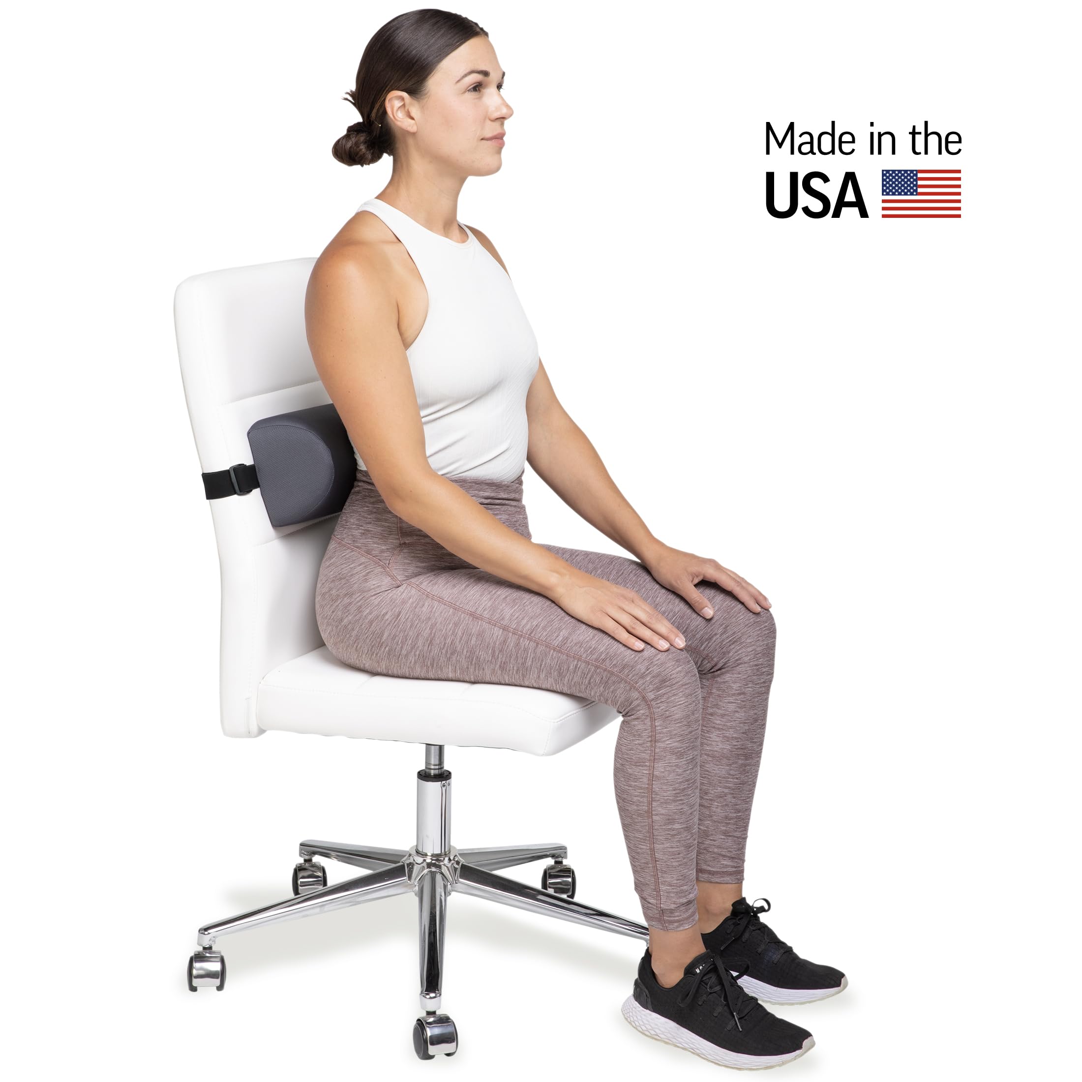 OPTP lumbar roll close-up of fabric texture for breathable comfort