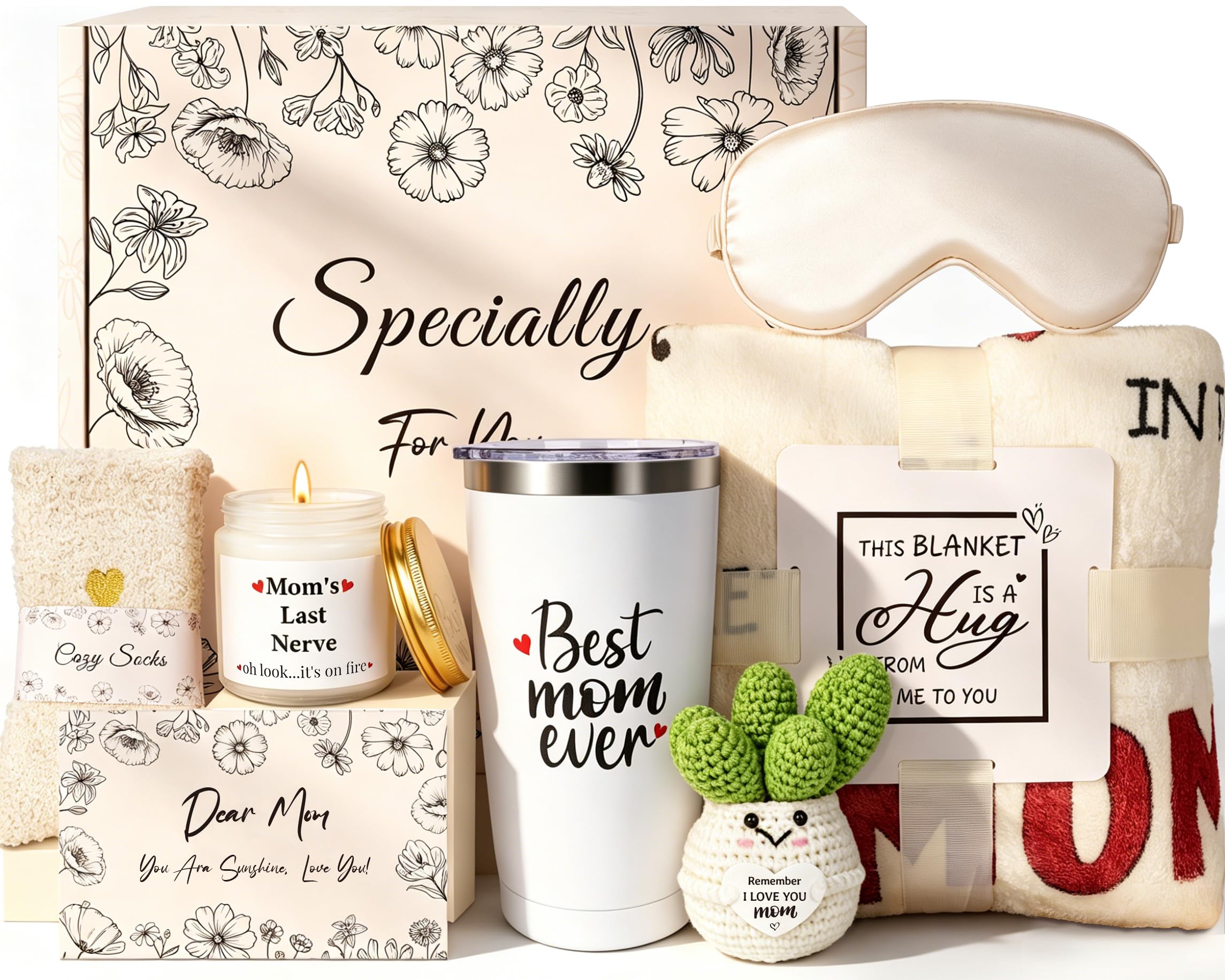 Oralaqua front packaging basket showing all included gifts and neat presentation