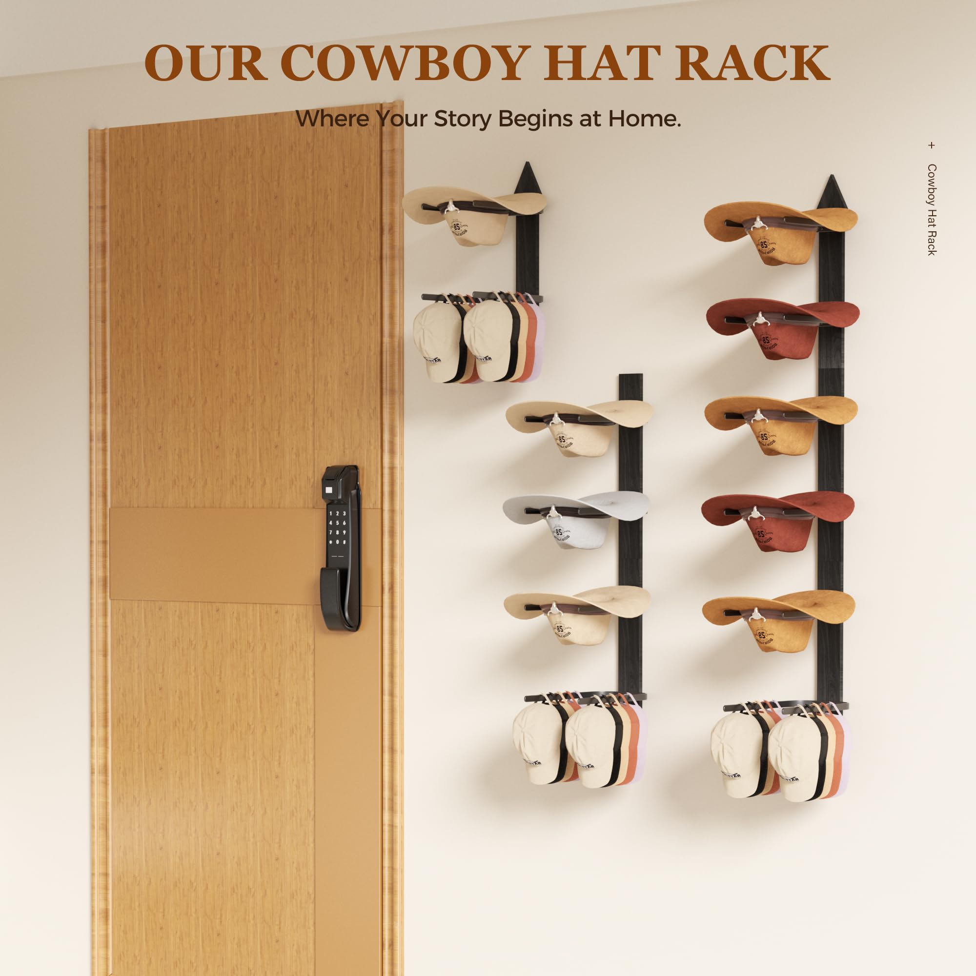 Orapoke rack beside chair shows size and space-saving advantage