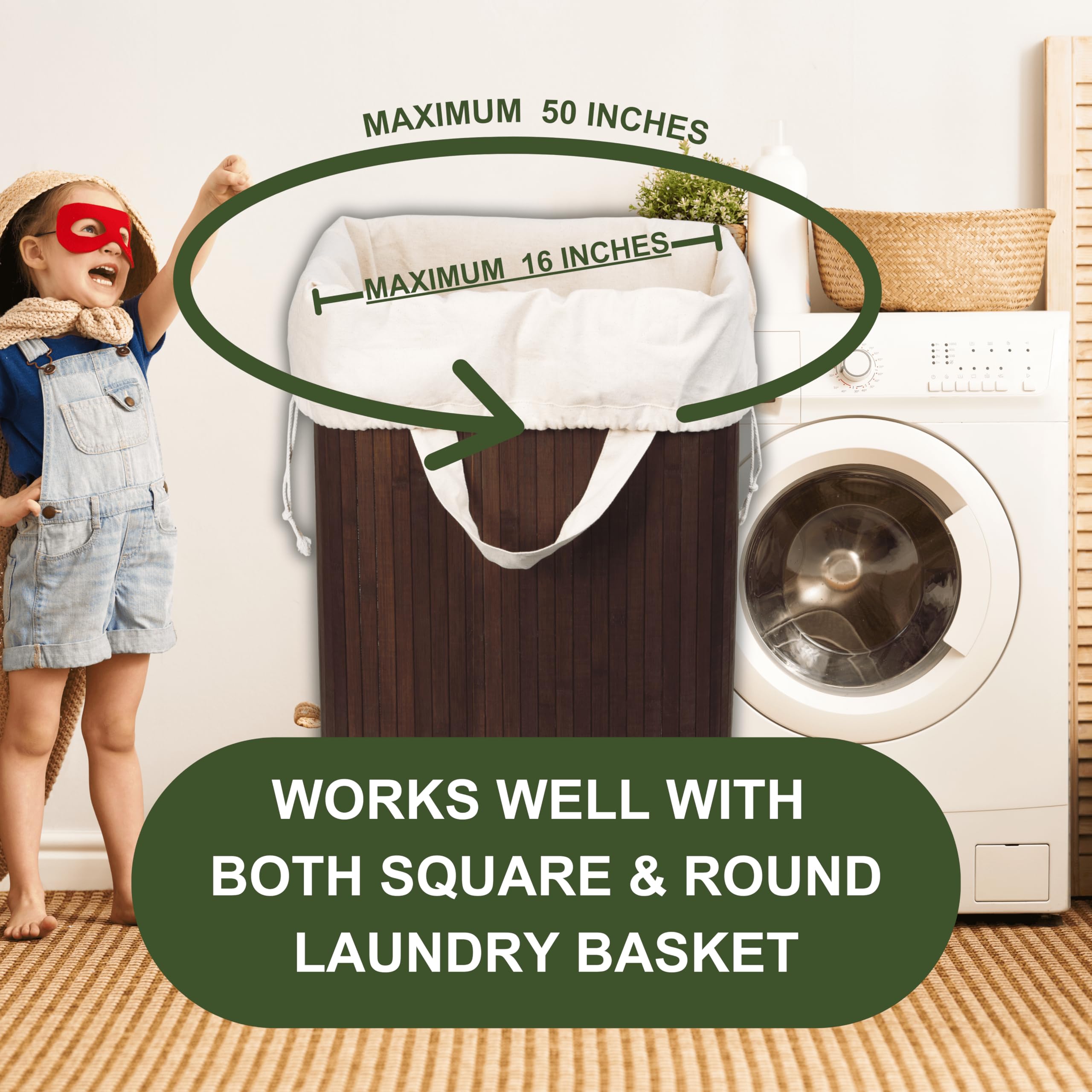 Organic Cotton Mart bag being carried by hand using reinforced handles for comfortable lift