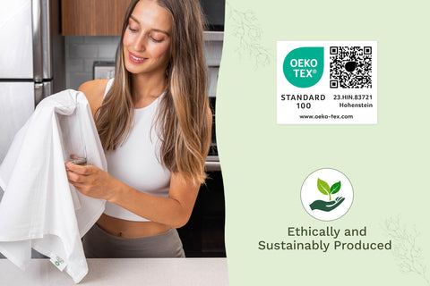 Organic Cotton Mart towel covering bread dough to preserve moisture