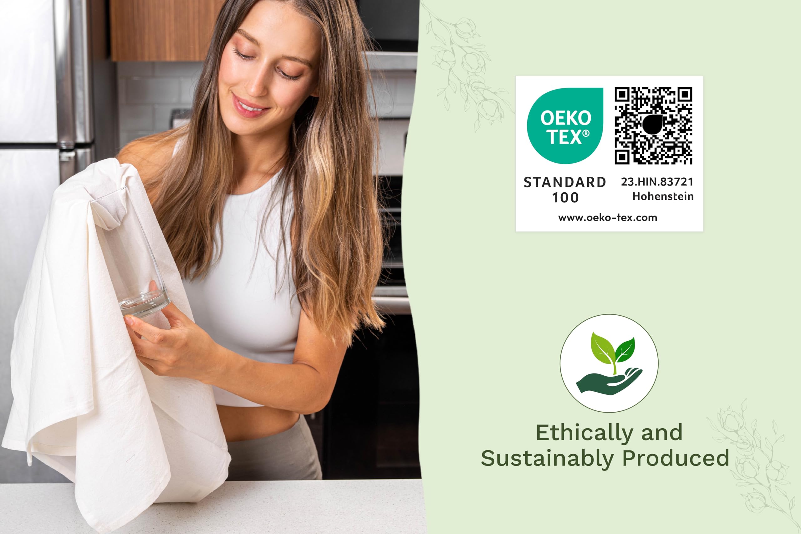 Organic Cotton Mart towel with embroidery showing easy customization and craftability