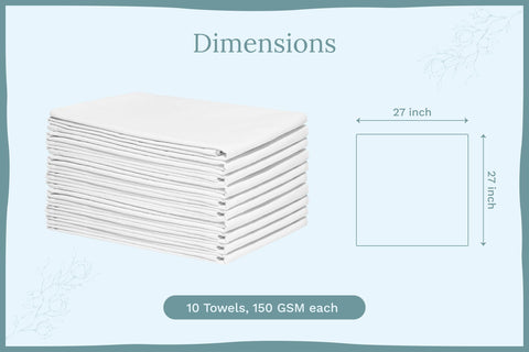 Organic Cotton Mart folded stack of towels showing thickness and softness
