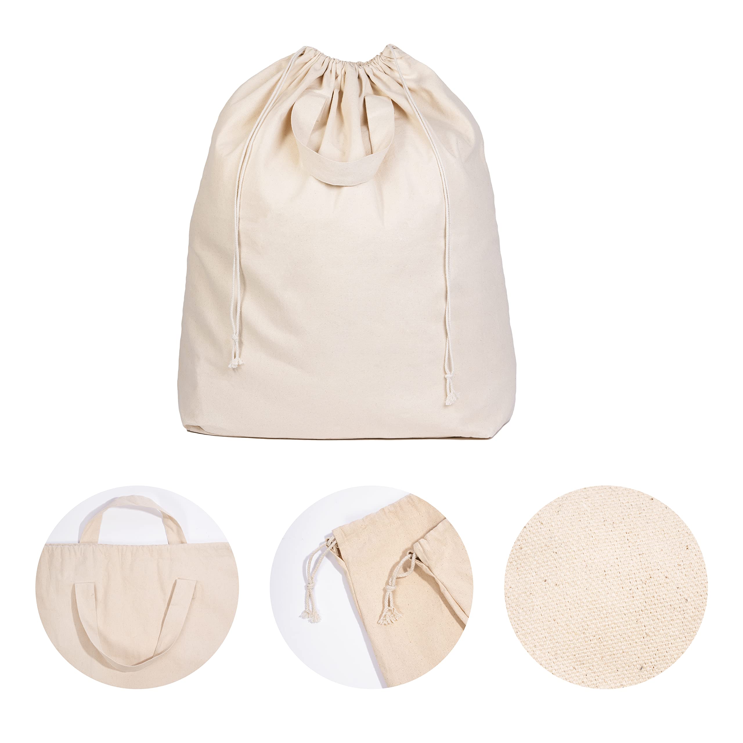 Organic Cotton Mart bag inside washing machine showing machine-washable convenience