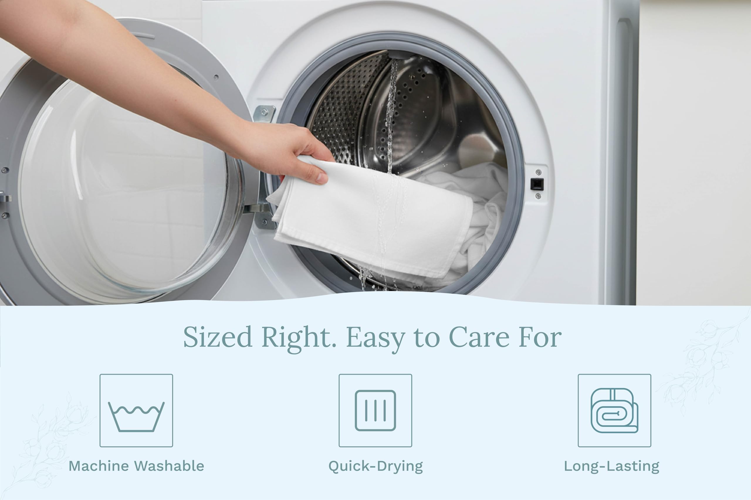 Organic Cotton Mart towels styled in kitchen to show eco-friendly lifestyle