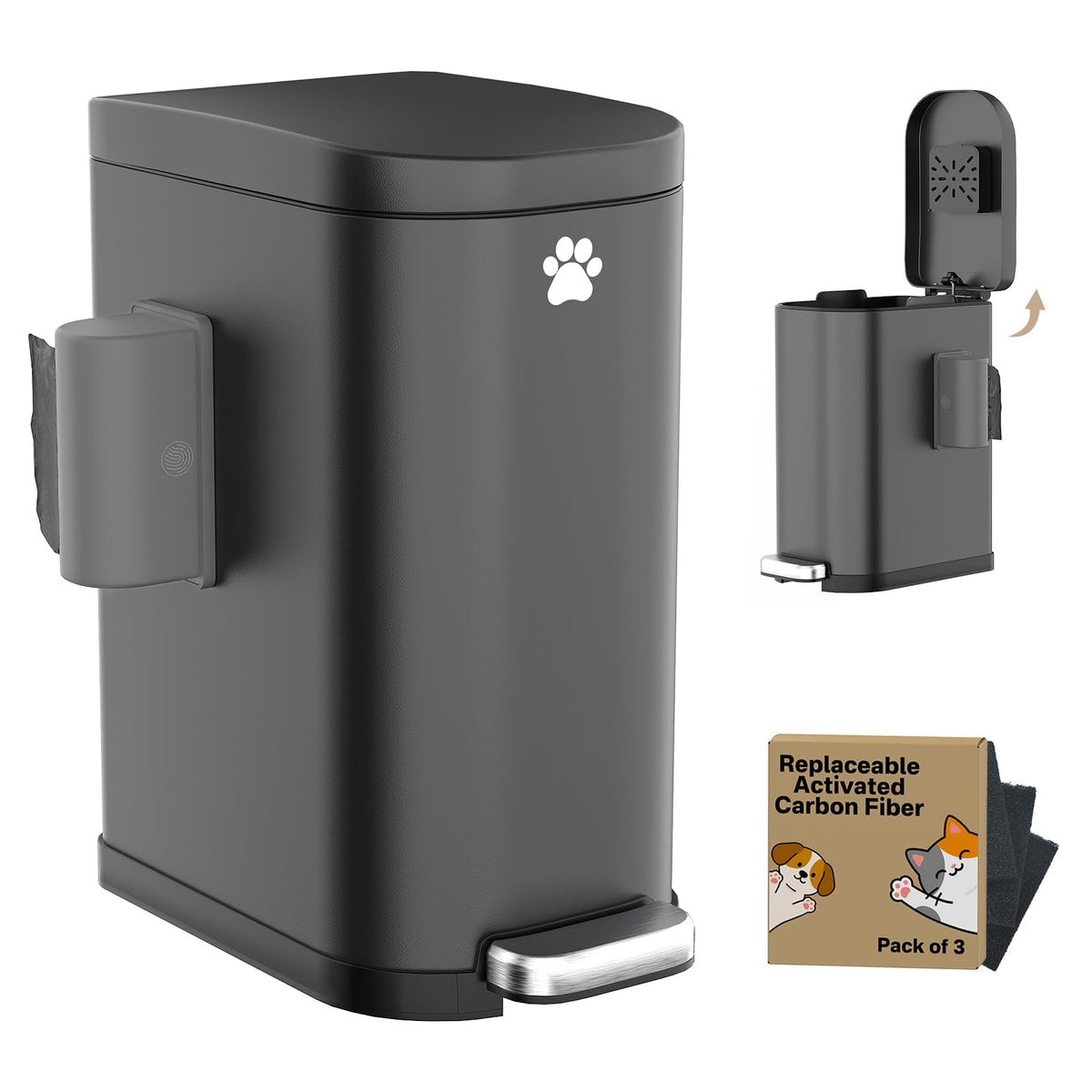 organizelink front view closed lid showing sleek outdoor design and odor control