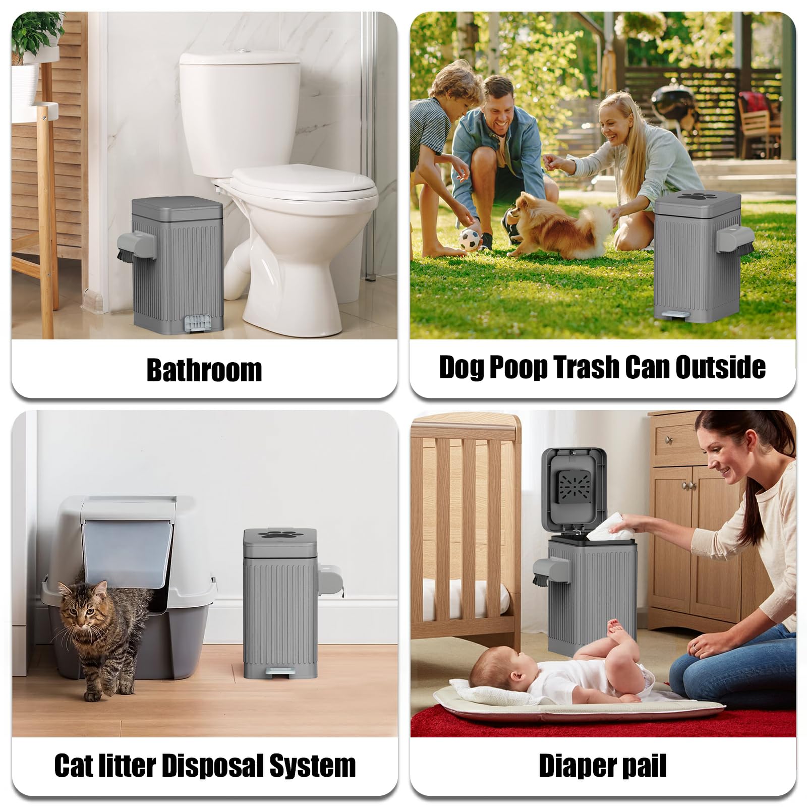 organizelink in garden lawn setting suitable for covered outdoor pet cleanup