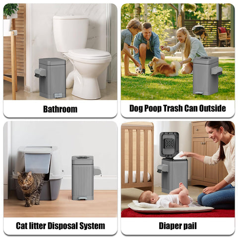 organizelink in garden lawn setting suitable for covered outdoor pet cleanup
