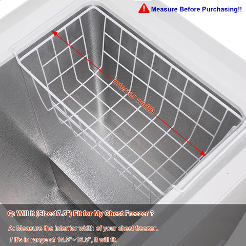 Orgneas basket placed inside chest freezer for visible, zone-based organization