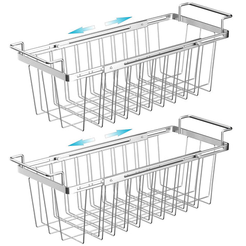 Orgneas front view hanging basket showing organized freezer storage benefit