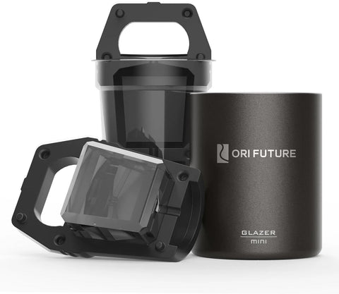 ORI Future front view of GLAZER mini showing modern stainless design and easy grip benefit