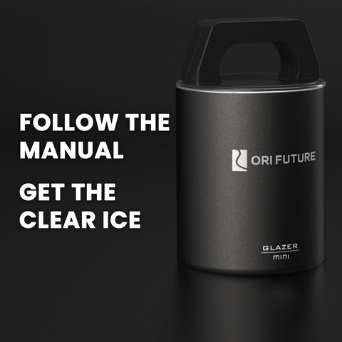 ORI Future ice in cocktail at home bar, elevates drink aesthetics