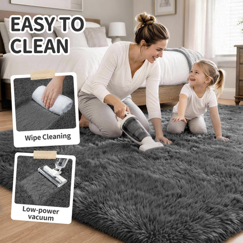 Oriannal rug placed by queen bed cushions footsteps and noise