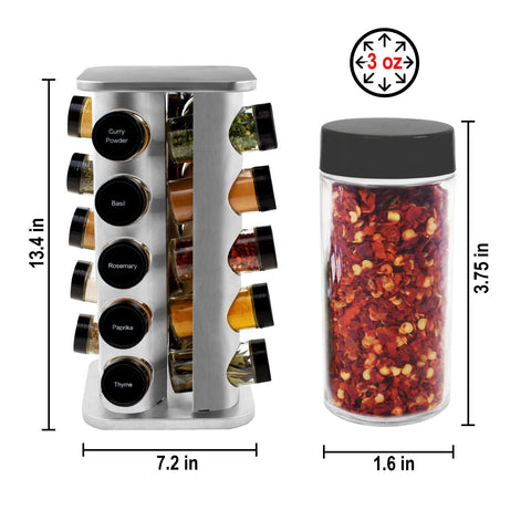 Orii close-up of clear 3 oz glass jars highlighting readable contents