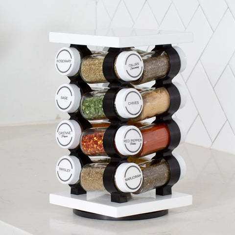 Orii spice rack on kitchen counter demonstrating compact organized convenience
