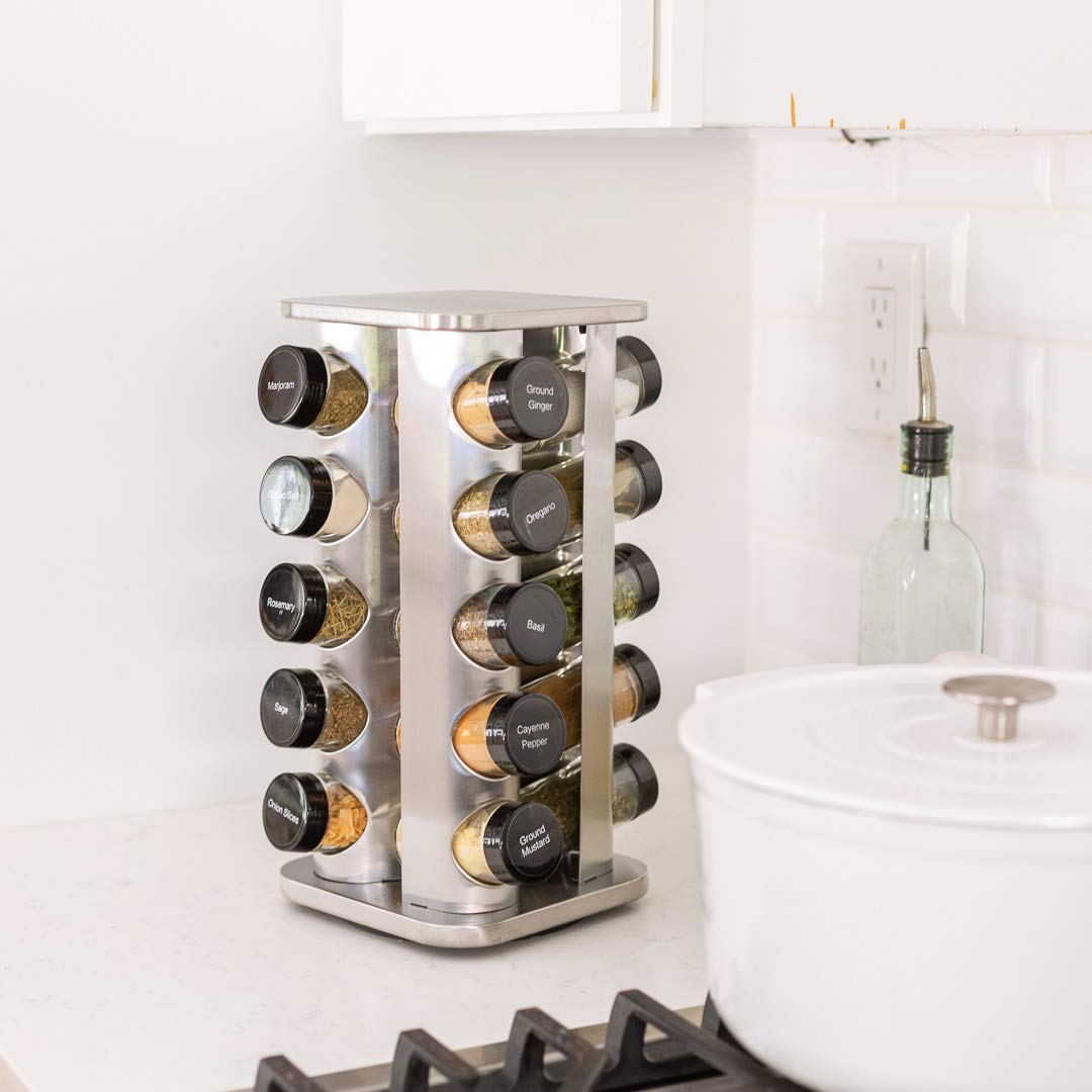 Orii stainless-steel base detail showing durable finish and swivel mechanism