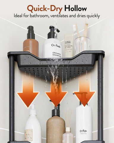 Orimade lifestyle image in bathroom showing neat organization and visual appeal