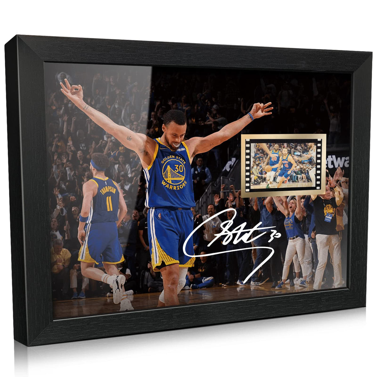 ORIMAMI front view of framed Curry photo shows crisp image and desktop-ready look