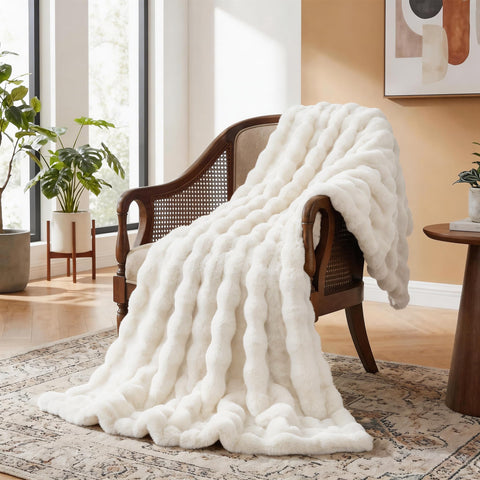 ORINOVA draped on couch demonstrating warmth and living room styling