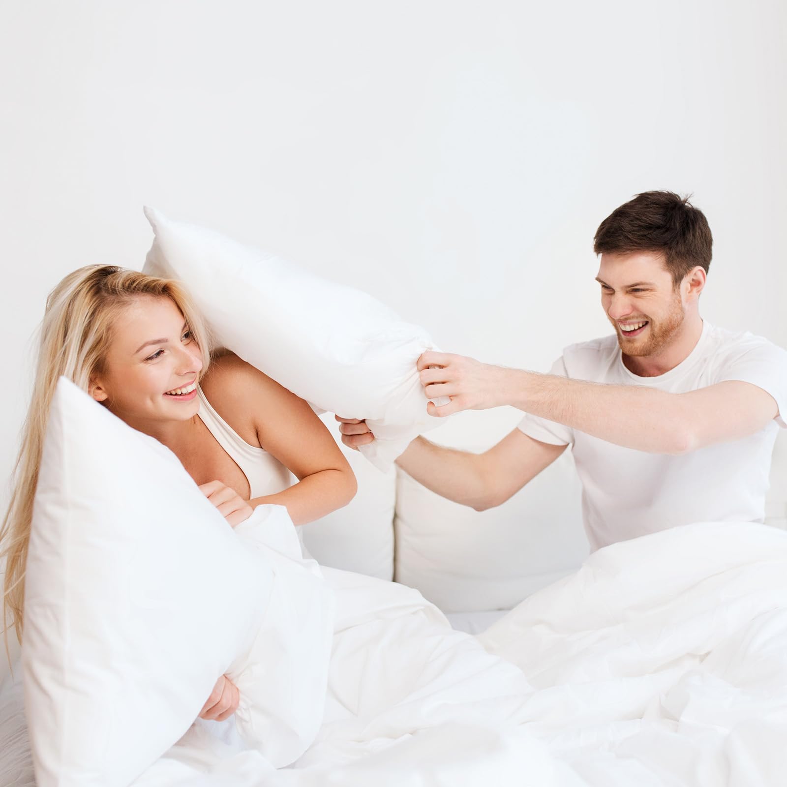 ORJ inserts styled on bed providing decorative comfort and cohesive decor