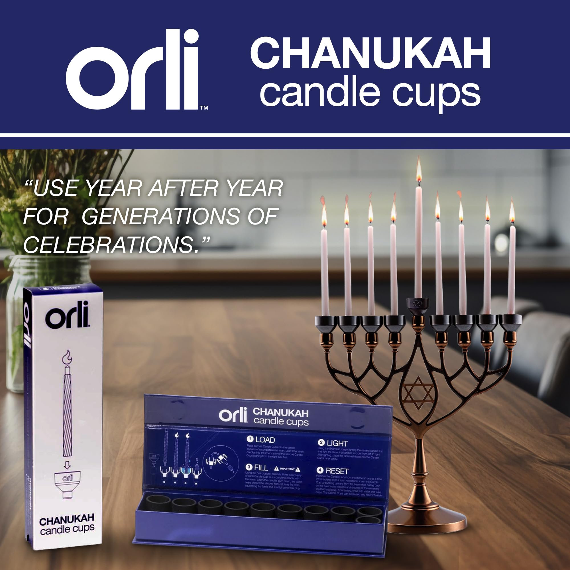 ORLI cup water moat detail illustrating extra safety as candles burn low benefit