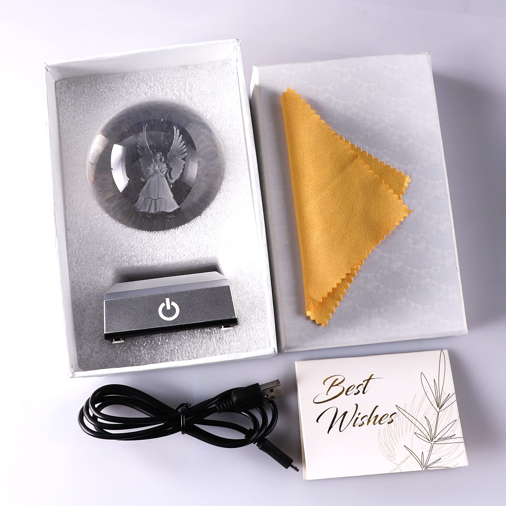 Ornalrist polishing cloth and greeting card included for presentation