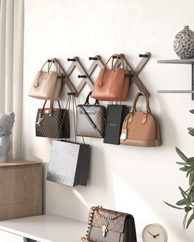 OROPY accordion expanded width demonstrating adjustable storage
