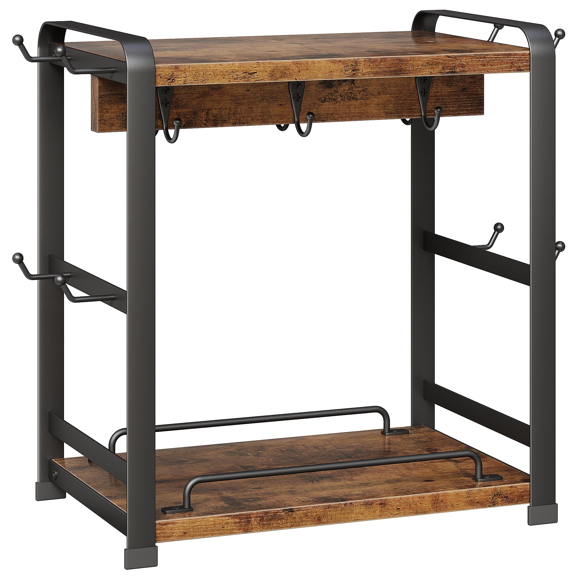 OROPY front view of countertop coffee rack showing organized mugs and space saving