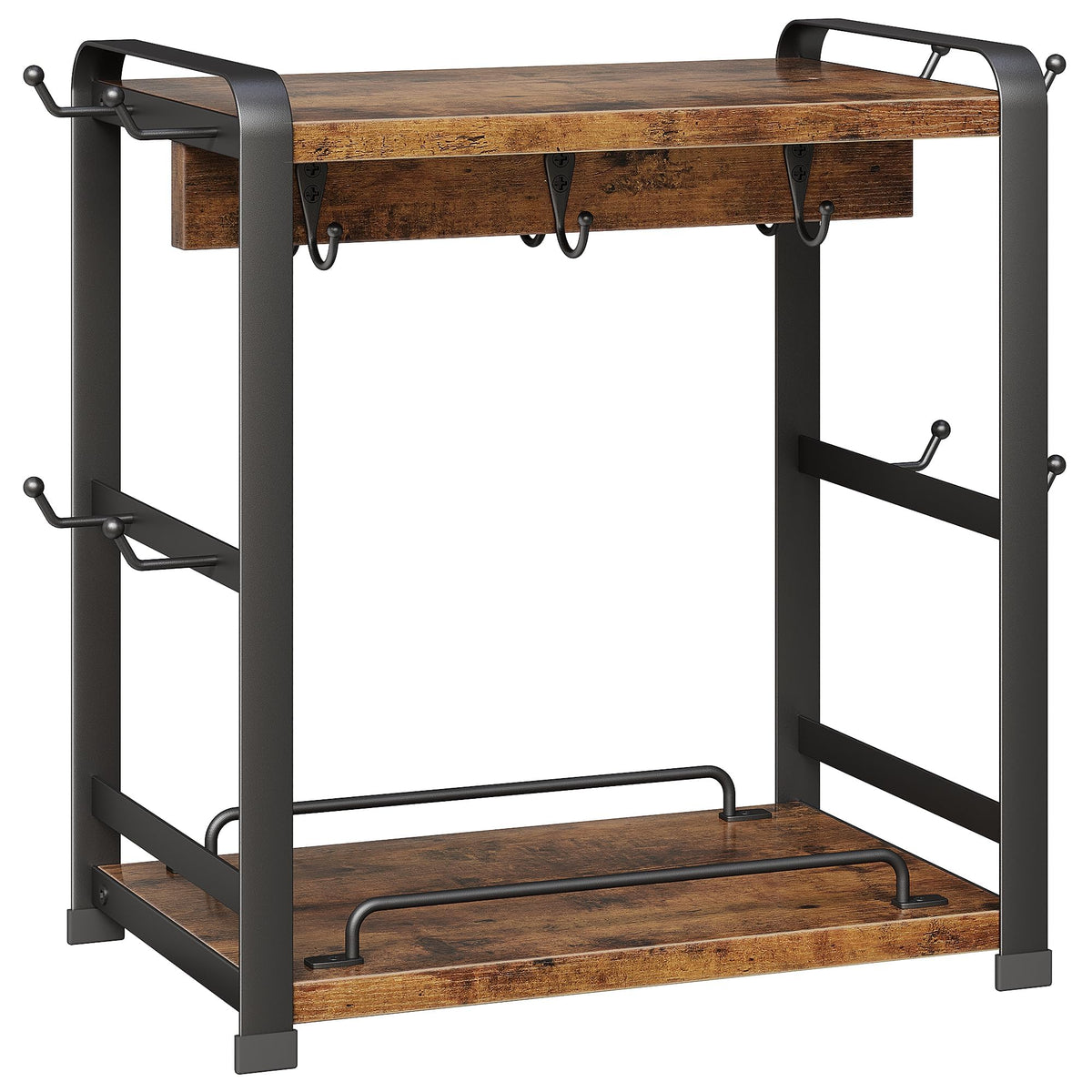 OROPY front view of countertop coffee rack showing organized mugs and space saving