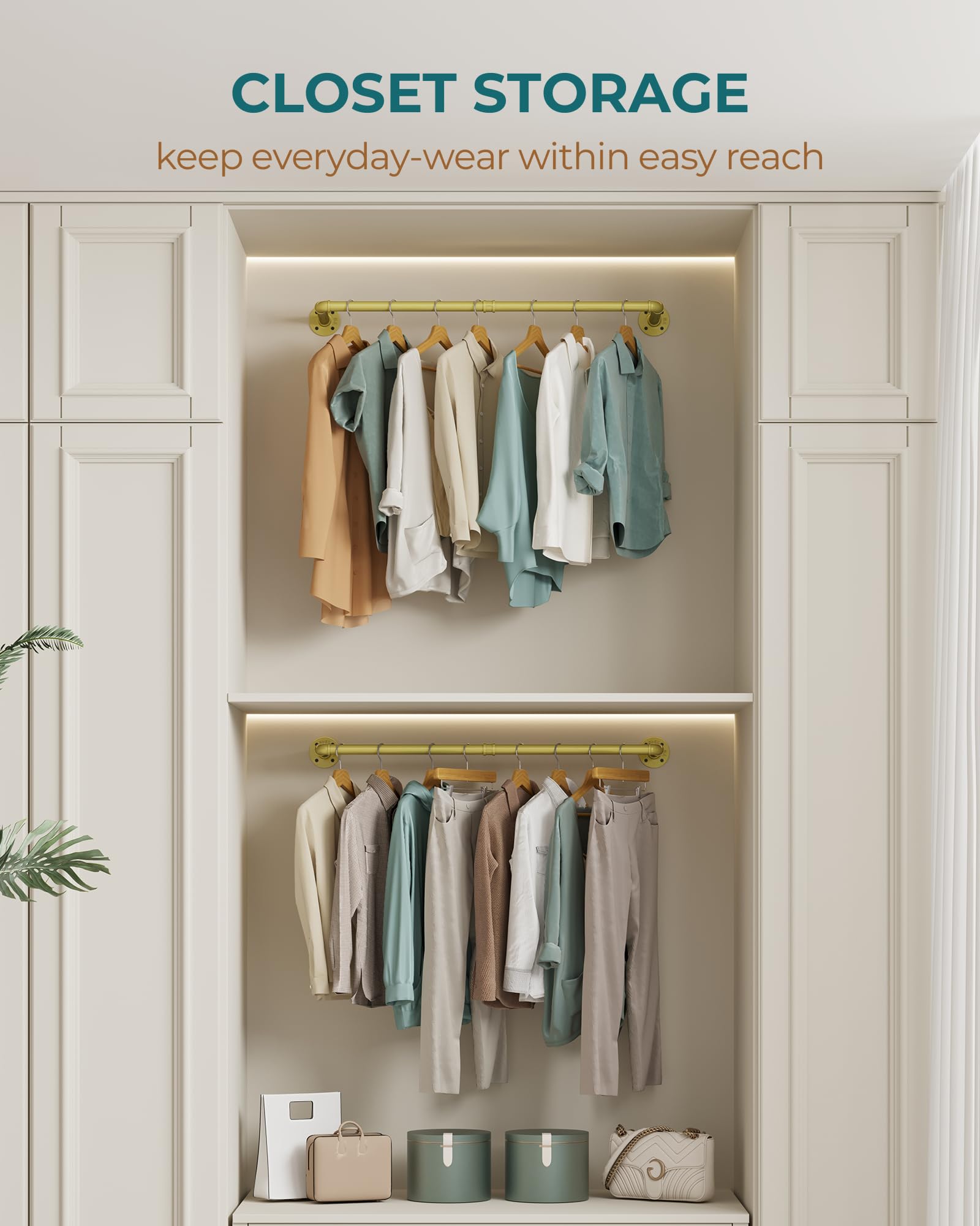 OROPY hardware and anchors laid out illustrating included fasteners and easy-install benefit