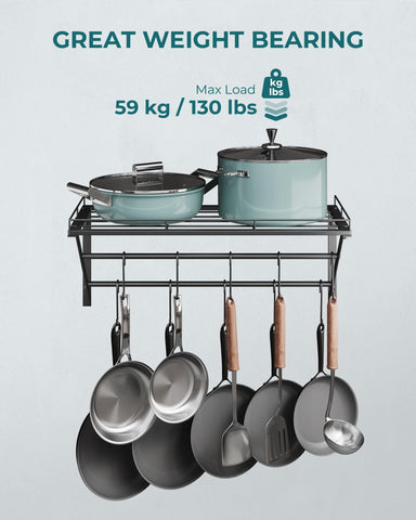 OROPY movable hooks layout demonstrating adjustable spacing for different pots