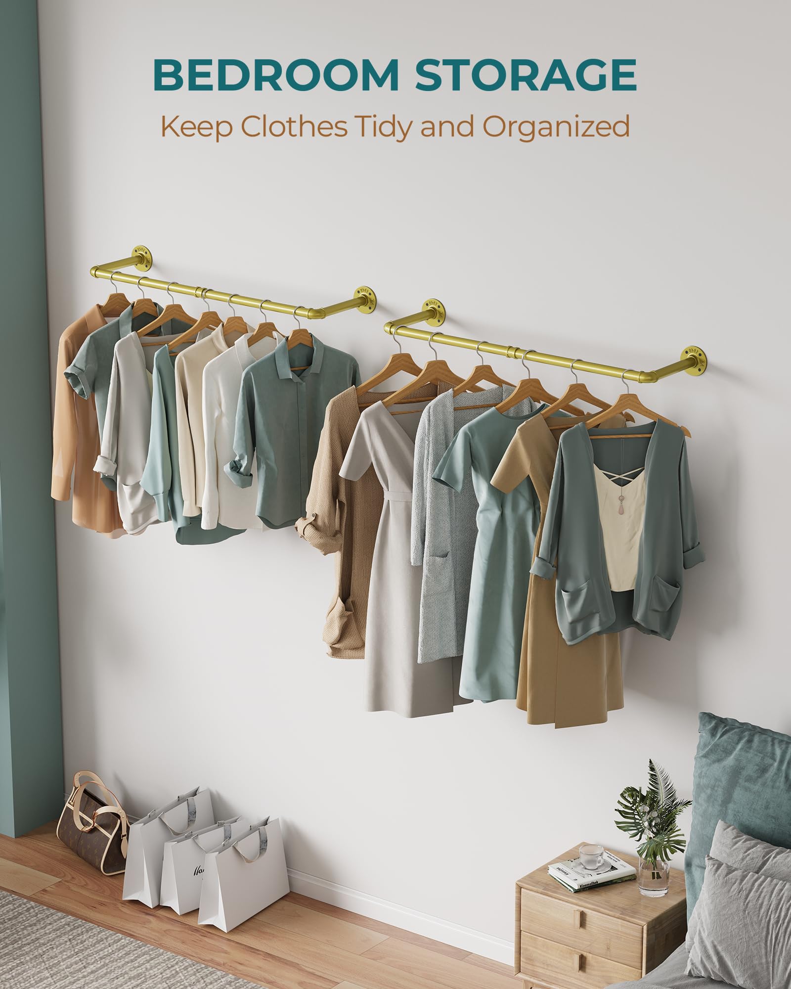 OROPY in a laundry room with garments hanging to dry showing practical space-saving benefit