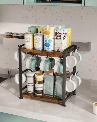 OROPY lifestyle kitchen scene with coffee setup showing a polished beverage station
