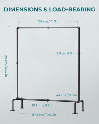 OROPY rack loaded with clothes demonstrating organized outfit visibility