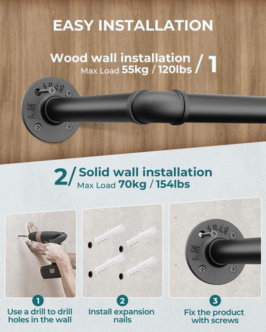 OROPY rack mounted on brick wall adding industrial style and space savings