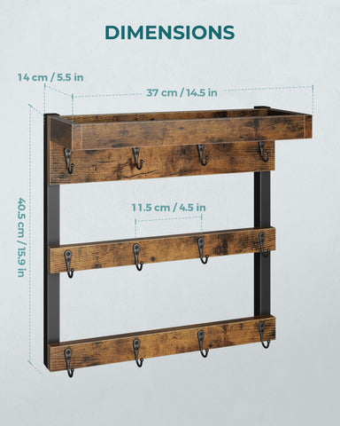 OROPY detail of metal hooks showing 4.5-inch spacing for secure hanging and easy access