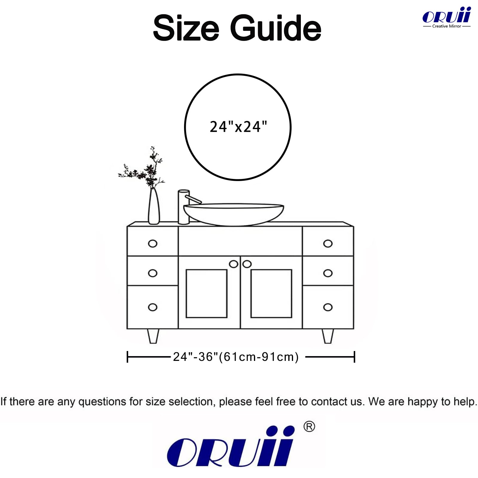 Oruii packaged contents laid out showing included screws and benefit of ready-to-hang kit
